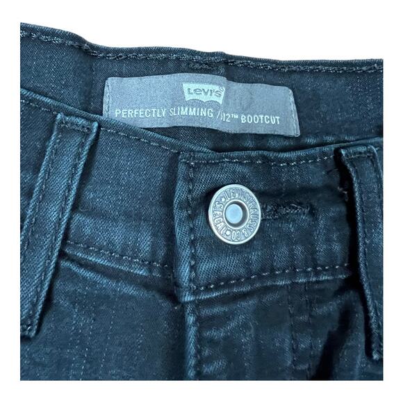 Levis Black Jean Shorts Cut Offs DIY Womens 2 Stretch Denim - Picture 2 of 4